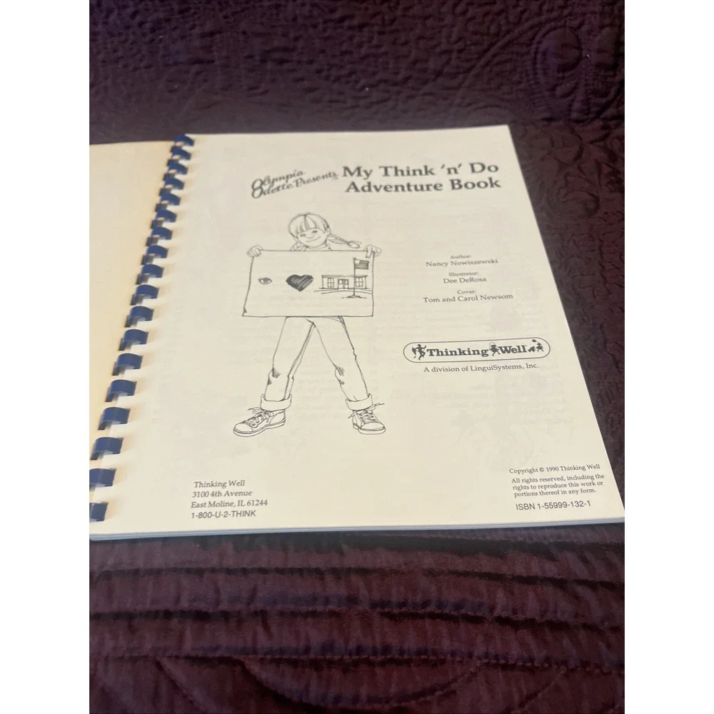 Olympia Odette Presents My Think 'n' Do‎ Adventure Book 1990 Spiral Bound New